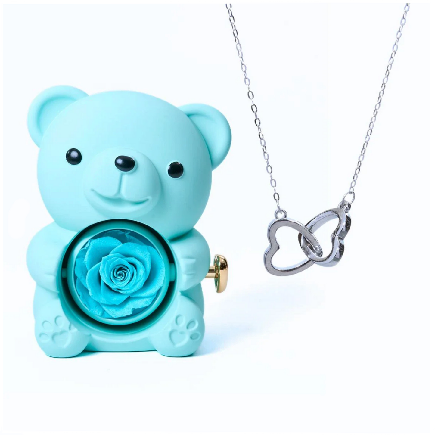 ETERNAL ROSE BEAR | Personalised necklace