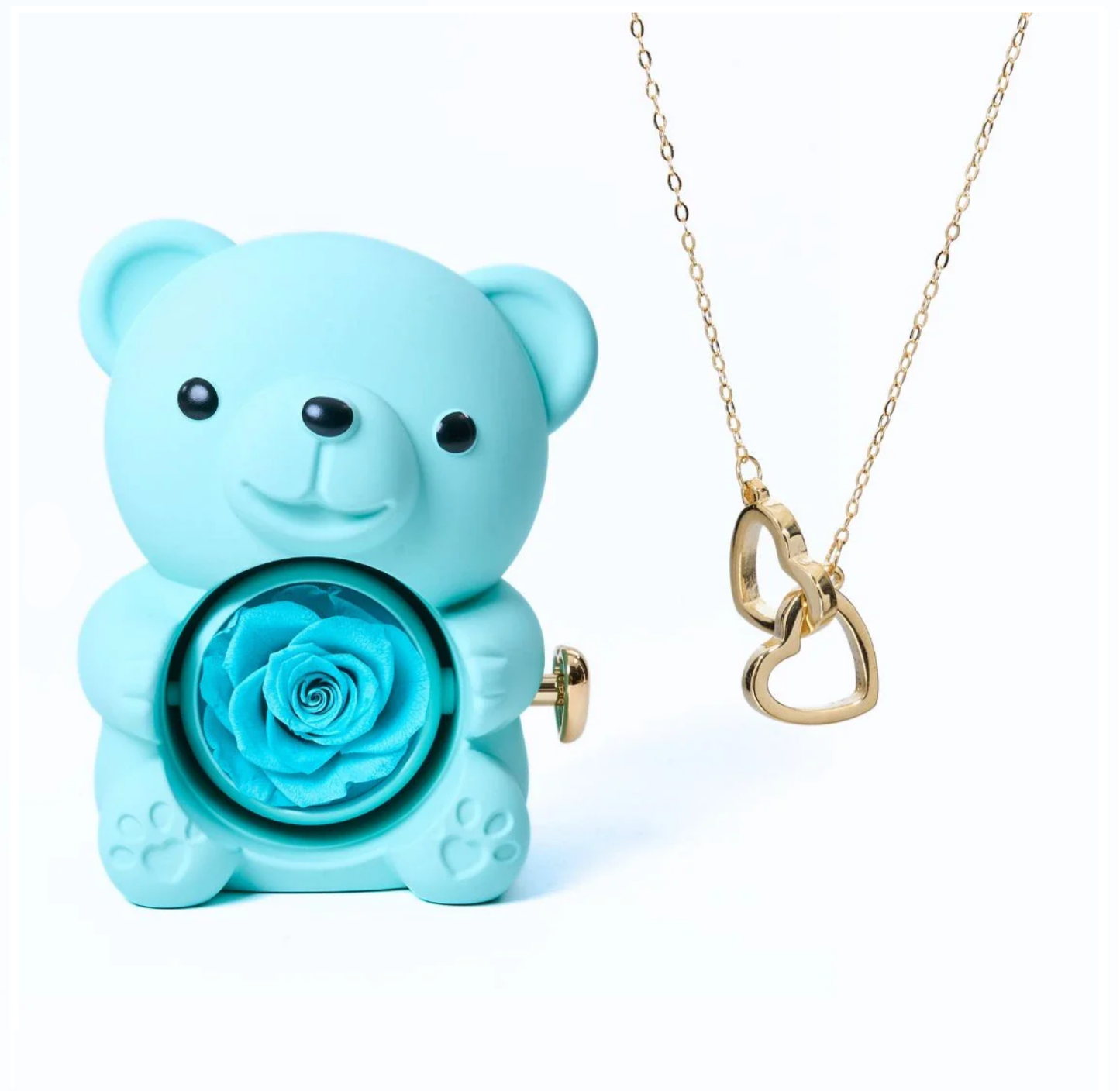 ETERNAL ROSE BEAR | Personalised necklace